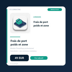Frais de port par poids et zone