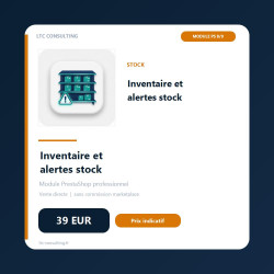 Inventaire et alertes de stock