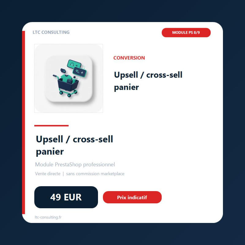 Upsell et cross-sell panier
